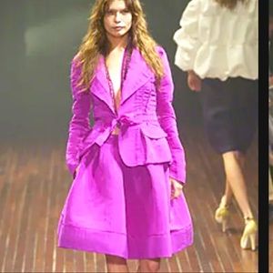 Lanvin purple skirt and jacket set size 4